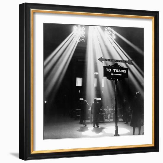 Chicago: Union Station, 1943-Jack Delano-Framed Giclee Print