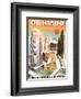 Chicago, USA - Marina City, Chicago River - Fly Eastern Airlines-Pacifica Island Art-Framed Art Print