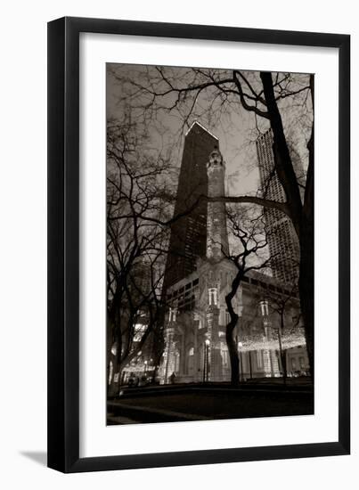 Chicago Water Tower BW-Steve Gadomski-Framed Photographic Print