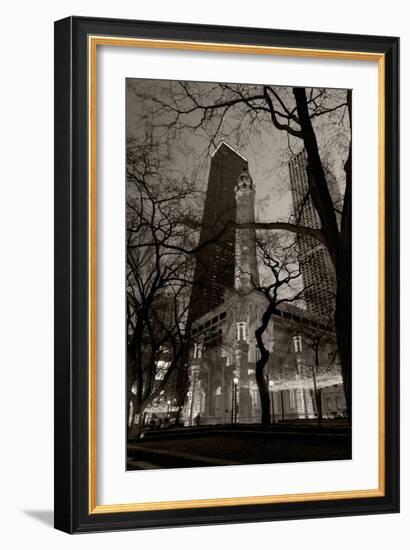 Chicago Water Tower BW-Steve Gadomski-Framed Photographic Print