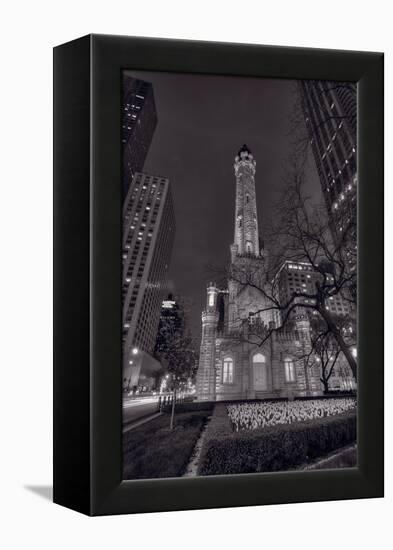 Chicago Water Tower Michigan Avenue BW-Steve Gadomski-Framed Premier Image Canvas