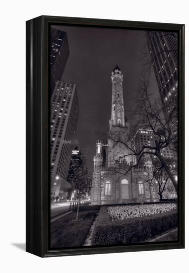 Chicago Water Tower Michigan Avenue BW-Steve Gadomski-Framed Premier Image Canvas