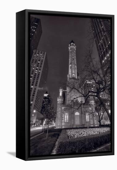 Chicago Water Tower Michigan Avenue BW-Steve Gadomski-Framed Premier Image Canvas