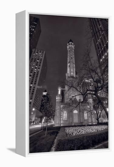 Chicago Water Tower Michigan Avenue BW-Steve Gadomski-Framed Premier Image Canvas