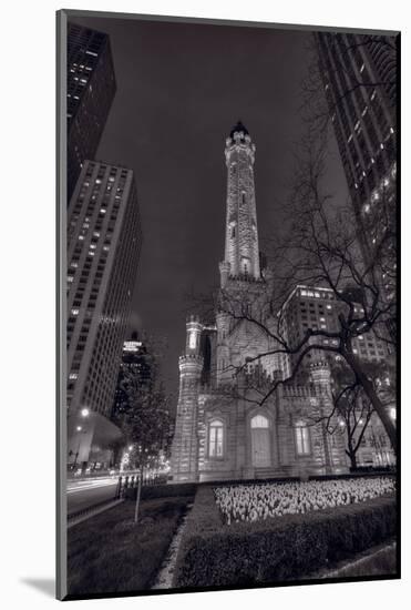 Chicago Water Tower Michigan Avenue BW-Steve Gadomski-Mounted Photographic Print