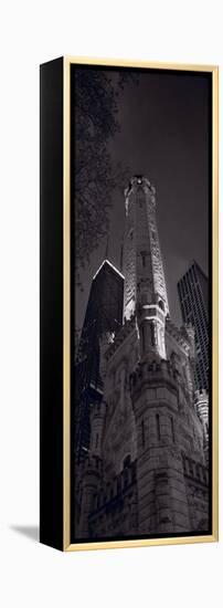 Chicago Water Tower Panorama B W-Steve Gadomski-Framed Premier Image Canvas