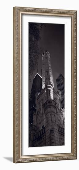 Chicago Water Tower Panorama B W-Steve Gadomski-Framed Photographic Print