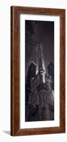 Chicago Water Tower Panorama B W-Steve Gadomski-Framed Photographic Print