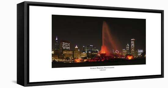 Chicago White Sox skyline-Patrick  J^ Warneka-Framed Stretched Canvas