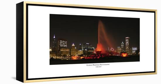 Chicago White Sox skyline-Patrick  J^ Warneka-Framed Stretched Canvas