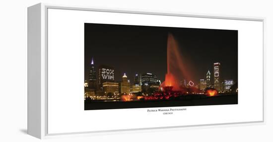 Chicago White Sox skyline-Patrick  J^ Warneka-Framed Stretched Canvas