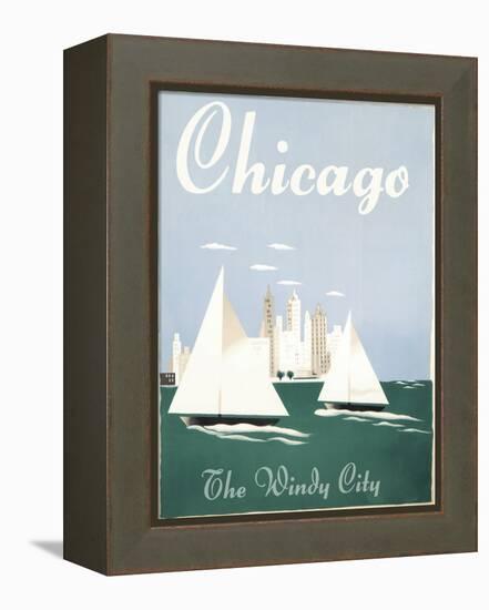 Chicago Windy City-Vintage Apple Collection-Framed Premier Image Canvas