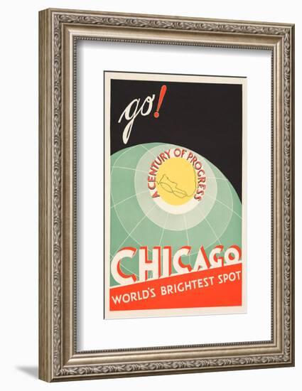 Chicago. World's brightest spot. Go!-The Cuneo Press-Framed Art Print