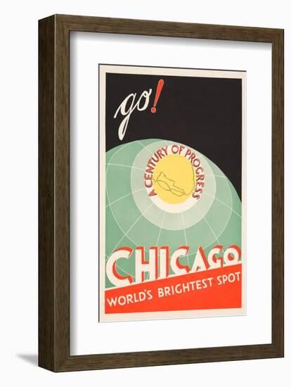 Chicago. World's brightest spot. Go!-The Cuneo Press-Framed Art Print