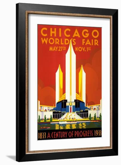 Chicago World’s Fair - A Century of Progress, 1833-1933-null-Framed Art Print