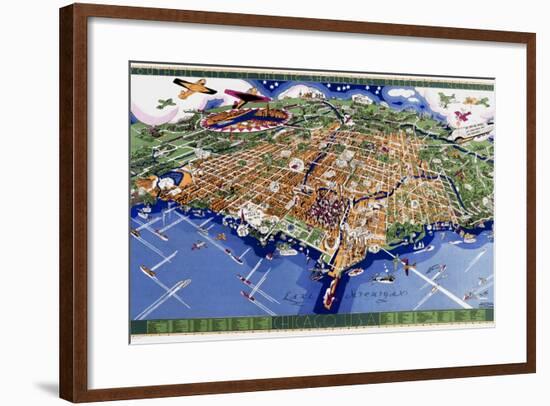 Chicago World's Fair Map-null-Framed Giclee Print