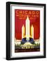 "Chicago World's Fair" Vintage Travel Poster, 1933-Piddix-Framed Art Print