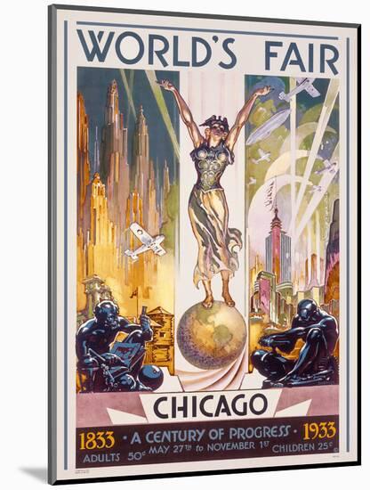 Chicago Worlds Fair, 1933-Glen C. Sheffer-Mounted Art Print