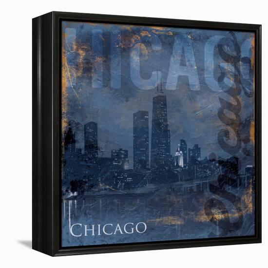 Chicago-Jace Grey-Framed Stretched Canvas