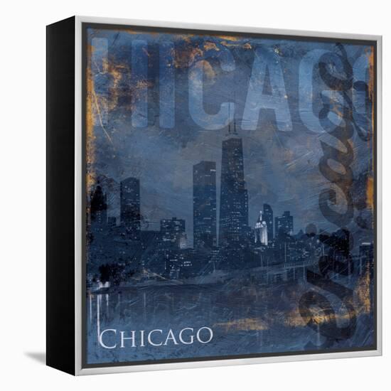 Chicago-Jace Grey-Framed Stretched Canvas