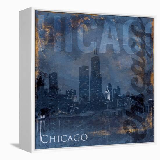 Chicago-Jace Grey-Framed Stretched Canvas