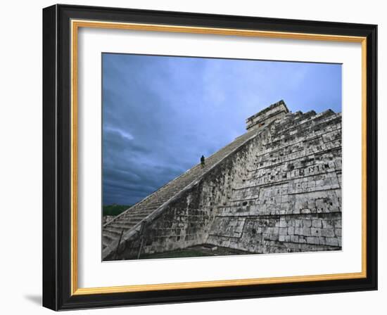 Chichen Itza Castle, El Castillo de Chichen Itza, Mexico-Charles Sleicher-Framed Photographic Print