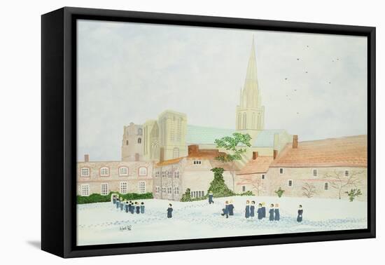 Chichester Cathedral and Visiting Choir-Judy Joel-Framed Premier Image Canvas