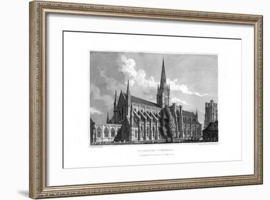 Chichester Cathedral, Chichester, West Sussex, 1829-null-Framed Giclee Print