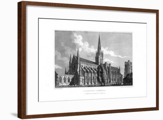 Chichester Cathedral, Chichester, West Sussex, 1829-null-Framed Giclee Print