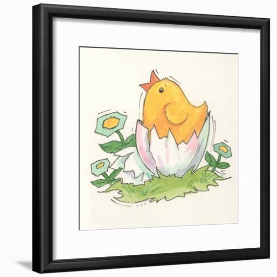 Chick with Egg-Beverly Johnston-Framed Giclee Print