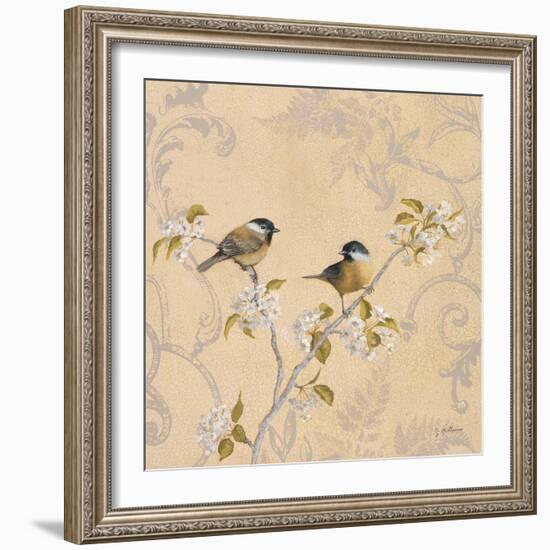 Chickadee and Pear-Jill Schultz McGannon-Framed Art Print