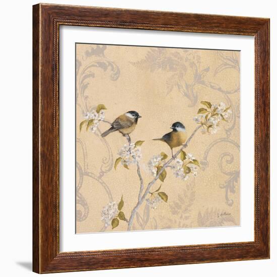 Chickadee and Pear-Jill Schultz McGannon-Framed Art Print