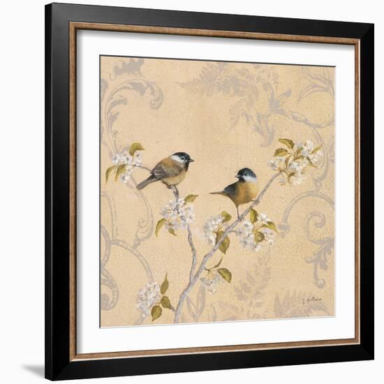 Chickadee and Pear-Jill Schultz McGannon-Framed Art Print