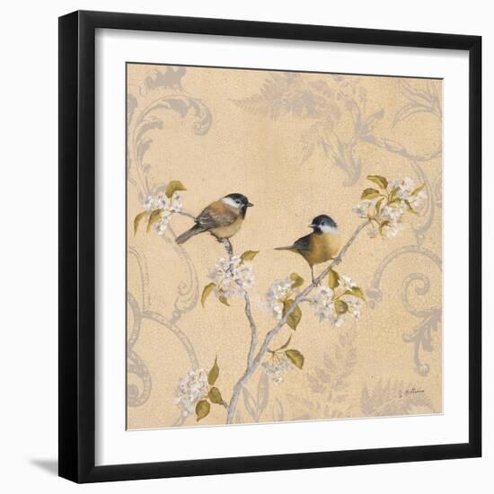 Chickadee and Pear-Jill Schultz McGannon-Framed Art Print