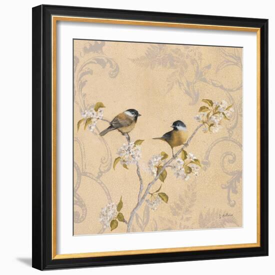 Chickadee and Pear-Jill Schultz McGannon-Framed Art Print