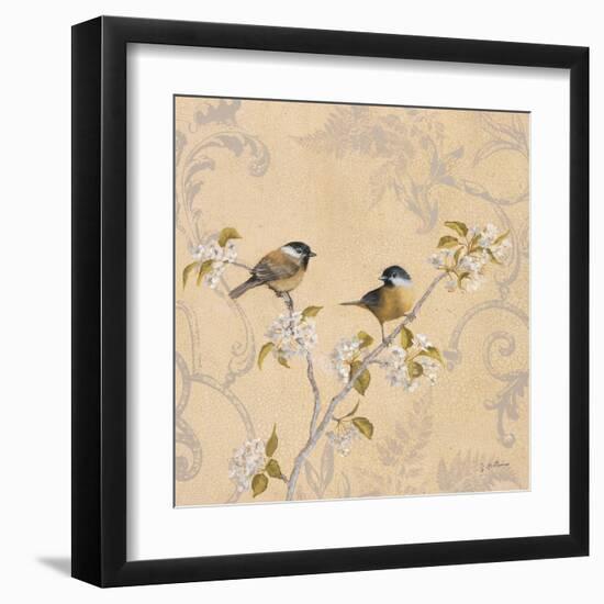 Chickadee and Pear-Jill Schultz McGannon-Framed Art Print