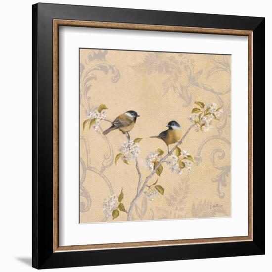 Chickadee and Pear-Jill Schultz McGannon-Framed Art Print