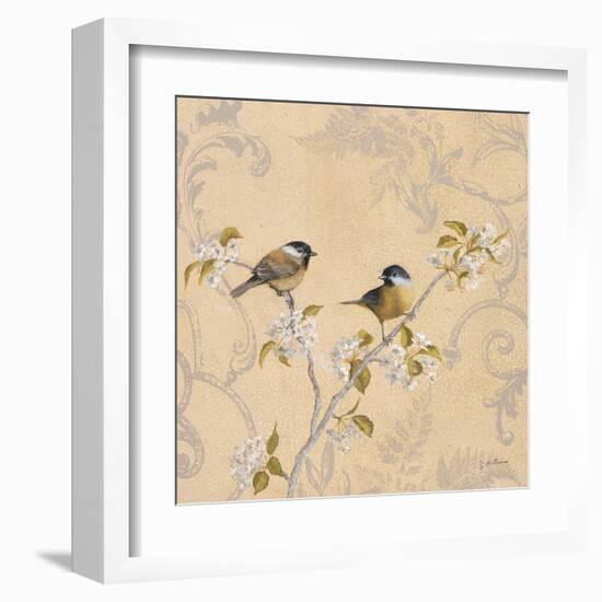 Chickadee and Pear-Jill Schultz McGannon-Framed Art Print