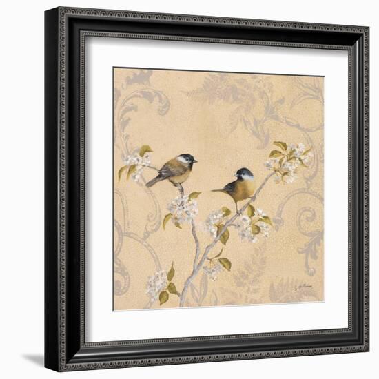 Chickadee and Pear-Jill Schultz McGannon-Framed Art Print