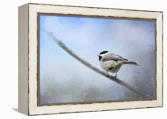 Chickadee in the Snow-Jai Johnson-Framed Premier Image Canvas