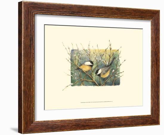 Chickadees and Pussy Willow-Janet Mandel-Framed Premium Giclee Print