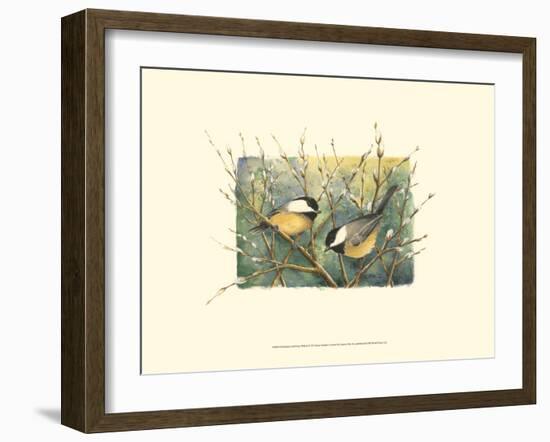 Chickadees and Pussy Willow-Janet Mandel-Framed Art Print