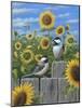 Chickadees and Sunflowers-Robert Wavra-Mounted Giclee Print