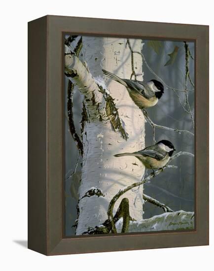 Chickadees at Dawn-Bruce Miller-Framed Premier Image Canvas