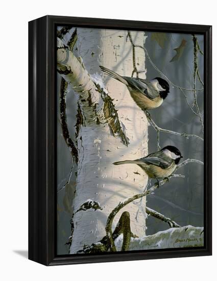 Chickadees at Dawn-Bruce Miller-Framed Premier Image Canvas