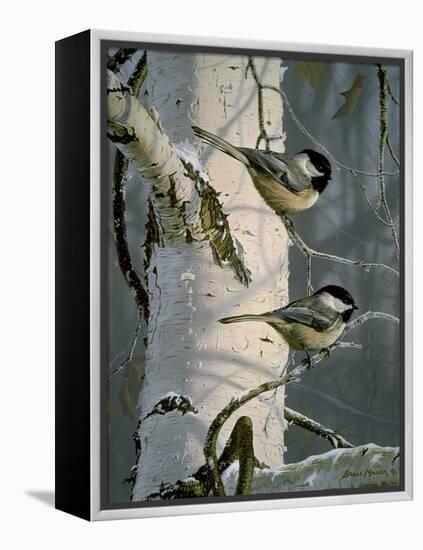 Chickadees at Dawn-Bruce Miller-Framed Premier Image Canvas