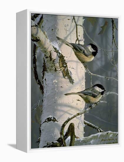 Chickadees at Dawn-Bruce Miller-Framed Premier Image Canvas