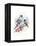 Chickadees with Berries, 2017-John Keeling-Framed Premier Image Canvas