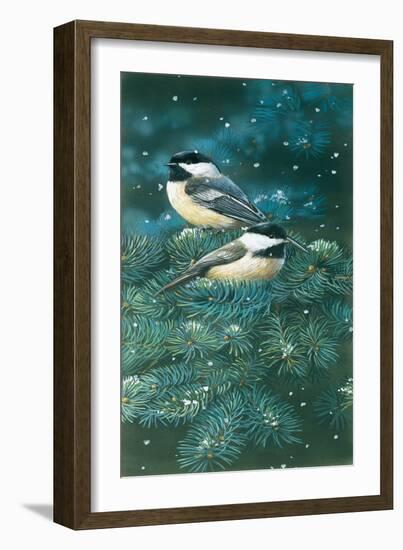 Chickadees-William Vanderdasson-Framed Giclee Print