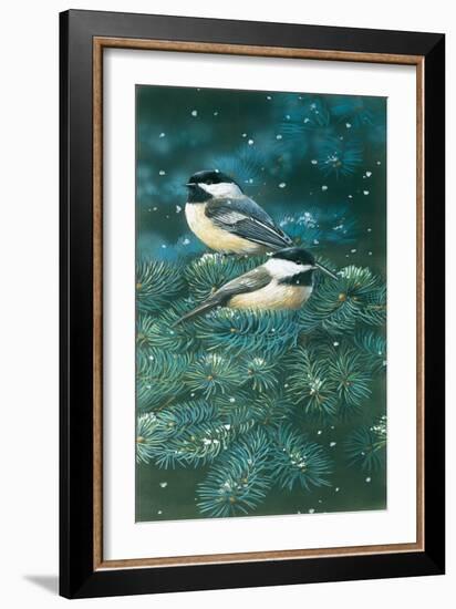 Chickadees-William Vanderdasson-Framed Giclee Print